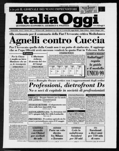 Italia oggi : quotidiano di economia finanza e politica